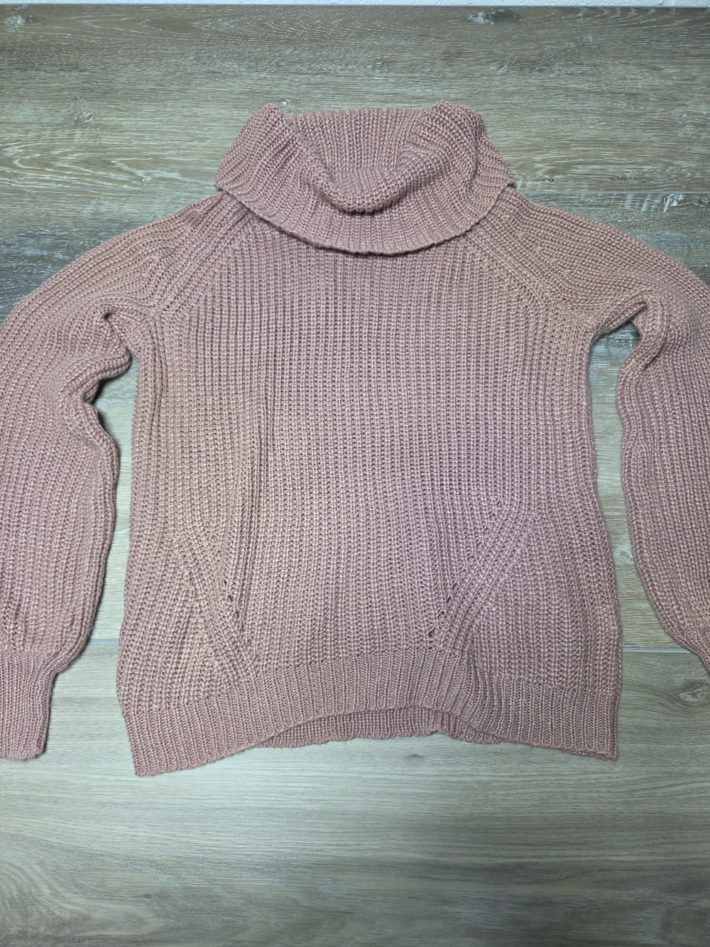 Charlotte Russe Chunky Knit Turtleneck Pullover Sweater Women M Pink